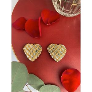 Yves Saint Laurent Vintage Heart Clip-On Earrings